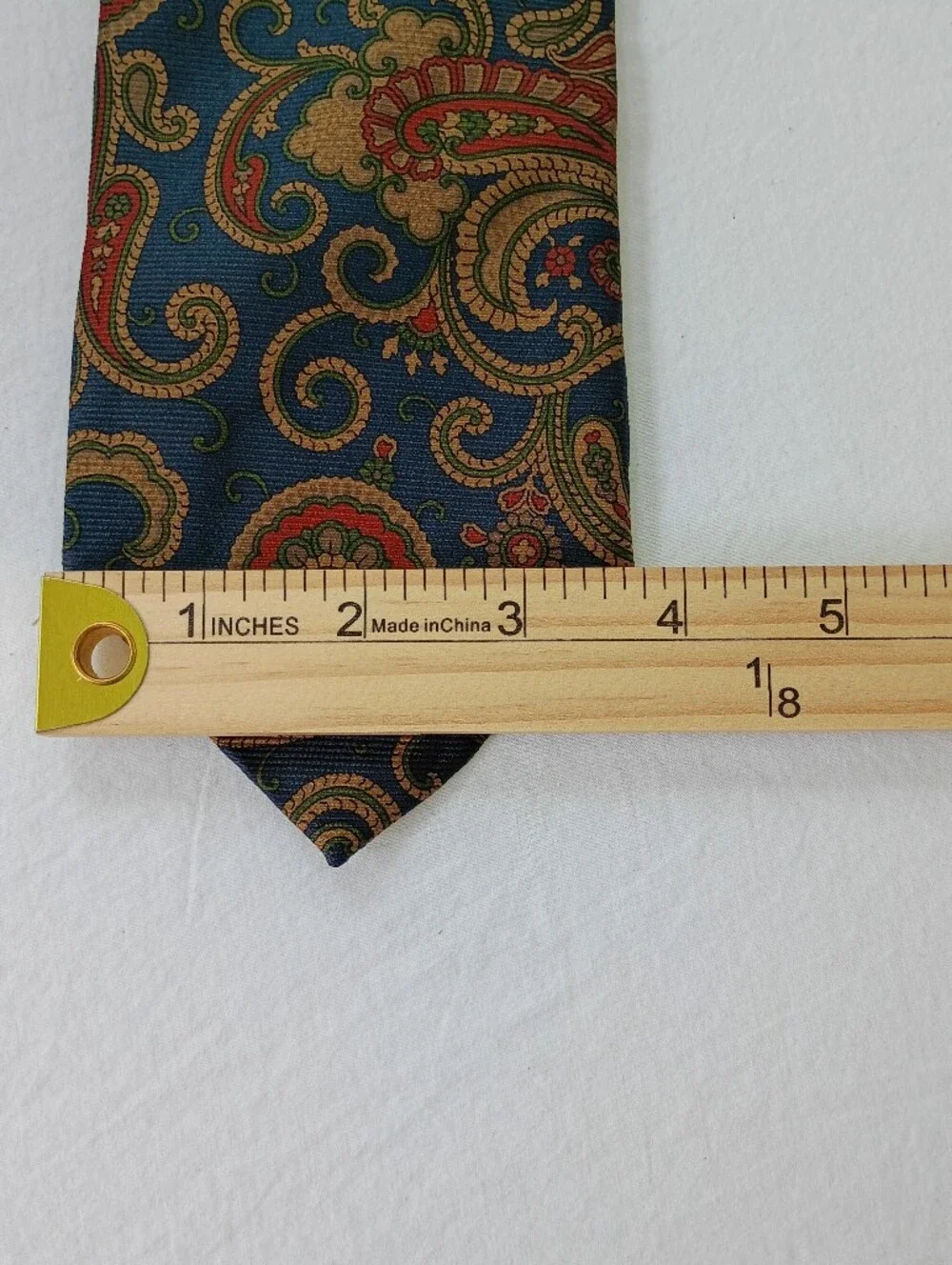 Brooks Brothers Makers Blue Paisley Silk Tie Made In The USA 57.5